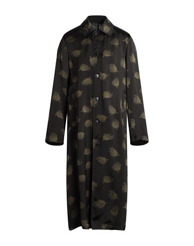 Shop Dries Van Noten Man Overcoat & Trench Coat Dark Green Size 44 Viscose, Silk