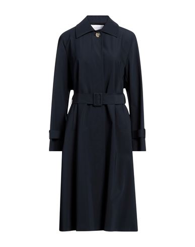 Harris Wharf London Woman Overcoat Midnight Blue Size 8 Polyester