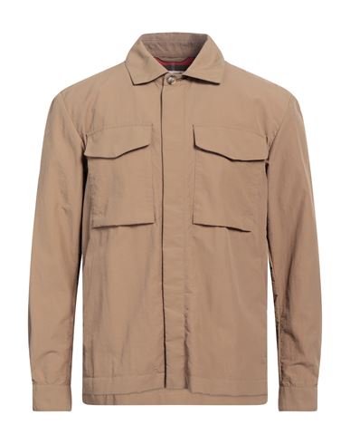 Shop Baracuta Man Jacket Khaki Size 42 Cotton, Polyester In Beige