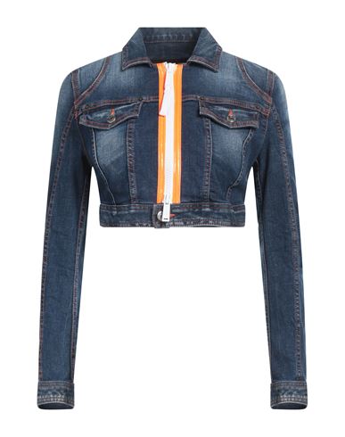 Dsquared2 Woman Denim Outerwear Blue Size 2 Cotton, Elastane