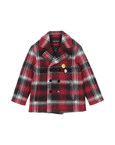 Dolce & Gabbana Toddler Boy Coat Burgundy Size 4 Polyester, Acrylic, Virgin Wool In Black
