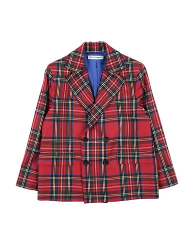 Dolce & Gabbana Toddler Boy Blazer Red Size 4 Virgin Wool In Red