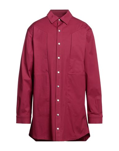 Rick Owens Man Overcoat & Trench Coat Garnet Size 36 Cotton, Elastane In Red