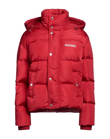 Dsquared2 Woman Down Jacket Red Size 2 Polyamide