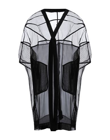 Shop Rick Owens Woman Overcoat & Trench Coat Black Size Onesize Polyamide, Silk, Nylon