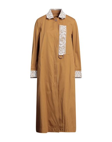 Golden Goose Woman Overcoat Camel Size 4 Cotton In Beige