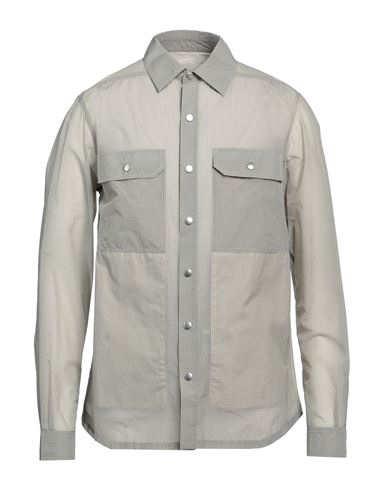Rick Owens Man Shirt Light Grey Size 38 Polyamide In Gray