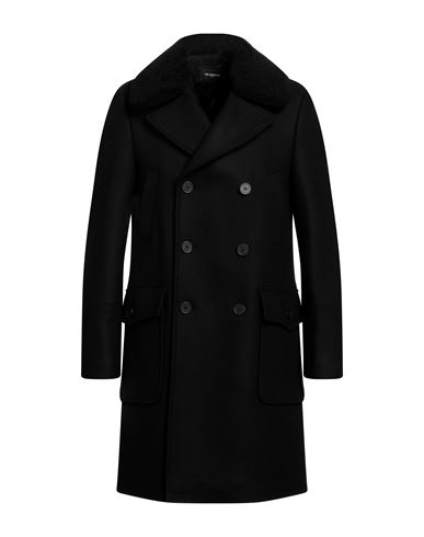 The Kooples Man Coat Black Size S Wool, Polyamide, Shearling