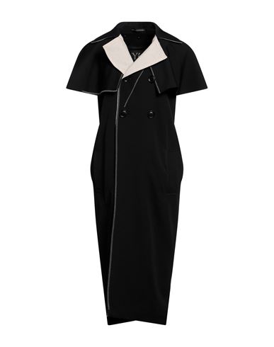 Shop Y's Yohji Yamamoto Woman Overcoat & Trench Coat Black Size 3 Wool