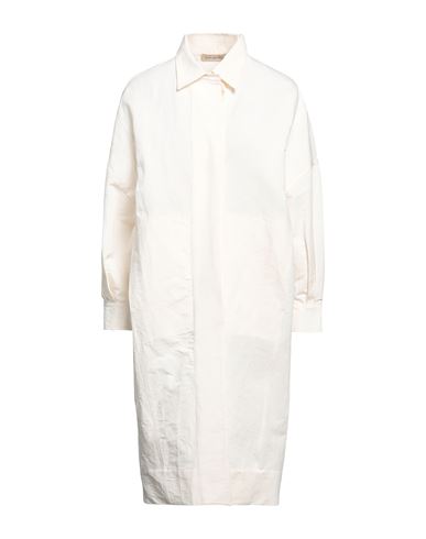 Gentryportofino Woman Overcoat & Trench Coat Cream Size 8 Cotton, Linen In White