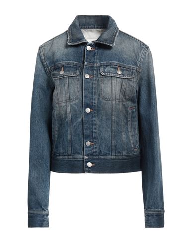 Mm6 Maison Margiela Woman Denim Outerwear Blue Size 10 Cotton In Blue