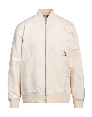 Shop Gcds Man Jacket Ivory Size Xl Cotton In White