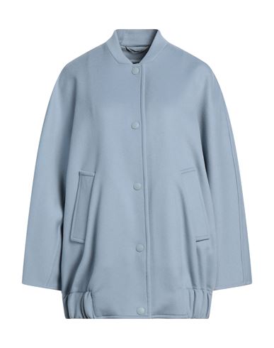 Shop Max Mara Woman Coat Light Blue Size 8 Virgin Wool, Cashmere