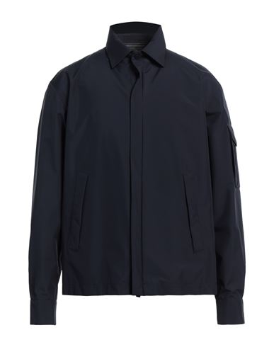 Shop Herno Man Jacket Navy Blue Size 40 Polyester, Ptfe - Polytetrafluoroethylene