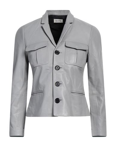 Zadig & Voltaire Woman Jacket Grey Size S Lambskin