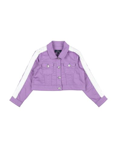 Shop Harmont & Blaine Toddler Girl Denim Outerwear Lilac Size 6 Cotton, Elastane In Purple