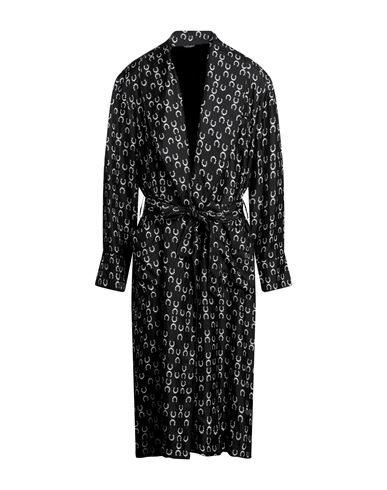 Dolce & Gabbana Man Overcoat & Trench Coat Black Size 36 Silk