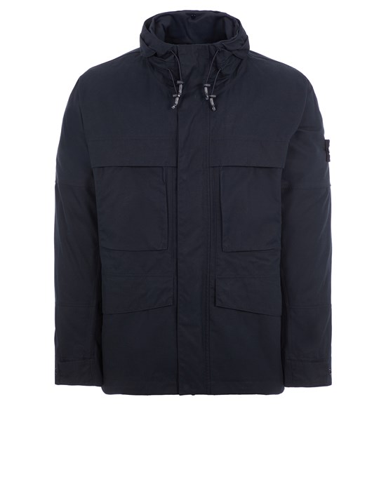  STONE ISLAND 414F1 WEATHERPROOF COTTON CANVAS_ GHOST PIECE WITH DETACHABLE LINING Jacket Man Blue