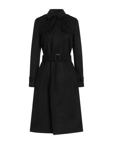 Shop Burberry Woman Coat Black Size 4 Wool, Cashmere