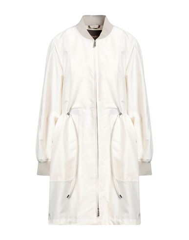 Moorer Woman Overcoat & Trench Coat Ivory Size 14 Polyester In White