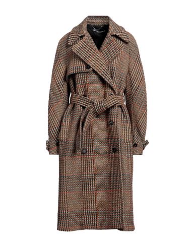 Stella Mccartney Woman Coat Brown Size 4-6 Wool, Polyamide
