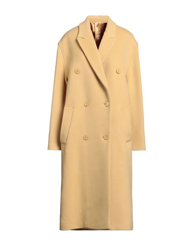 Shop Isabel Marant Woman Coat Mustard Size 6 Virgin Wool, Cashmere, Polyamide In Yellow