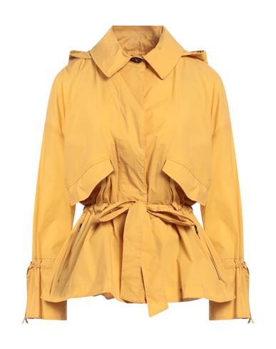 Herno Woman Overcoat & Trench Coat Ocher Size 8 Polyamide, Elastane In Yellow