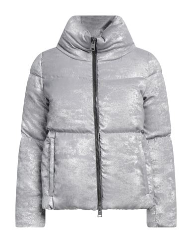 Herno Woman Down Jacket Silver Size 2 Polyester