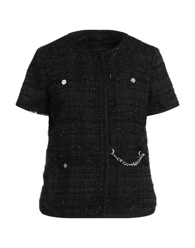 Herno Woman Blazer Black Size 6 Polyester, Polyamide, Cotton, Acrylic, Viscose