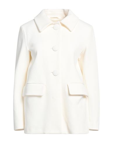 Herno Woman Coat Cream Size 6 Polyamide, Cotton, Elastane, Cupro In White
