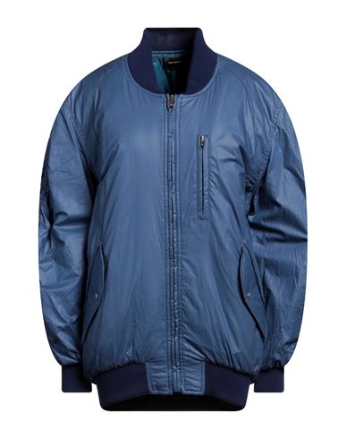 Shop Isabel Marant Woman Jacket Slate Blue Size 6 Cotton, Acrylic, Wool, Elastane, Polyamide