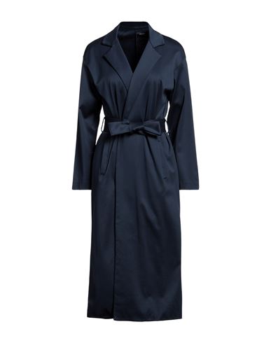 Majestic Filatures Woman Overcoat & Trench Coat Navy Size 1 Cotton In Navy