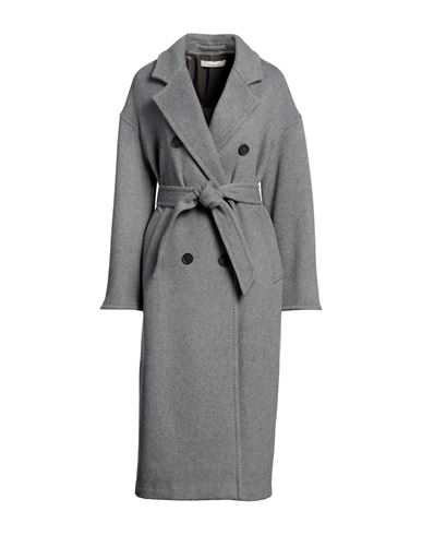Shop Liviana Conti Woman Coat Grey Size 12 Cashmere, Polyamide