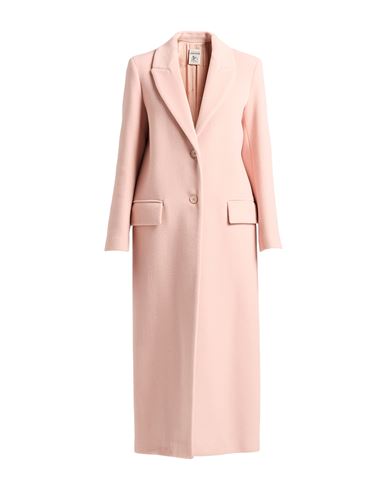 Semicouture Woman Coat Pink Size 6 Virgin Wool, Polyamide, Polyester In Pink