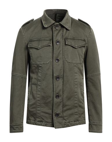 Shop Messagerie Man Jacket Military Green Size 44 Cotton, Lyocell, Elastane