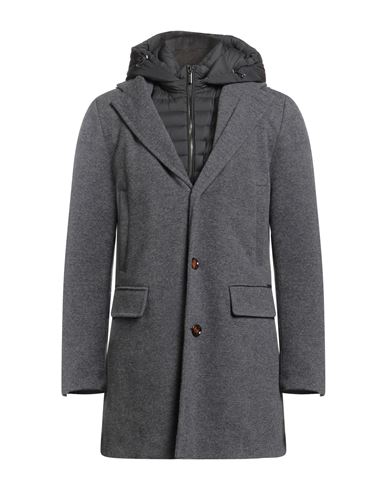 Moorer Man Coat Charcoal Size 42 Virgin Wool, Cashmere In Gray