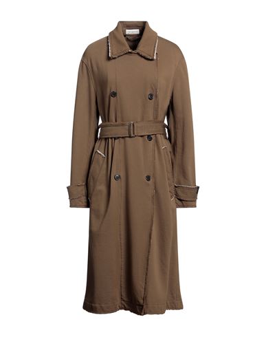 Dries Van Noten Woman Overcoat & Trench Coat Military Green Size S Cotton In Brown