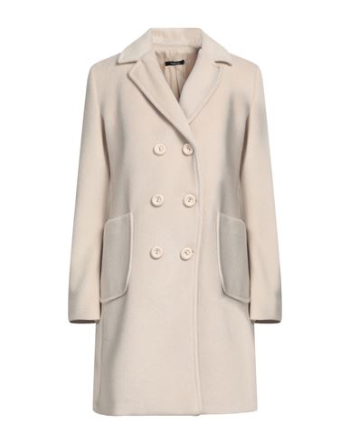 Shop Hanita Woman Coat Ivory Size M Polyester In White