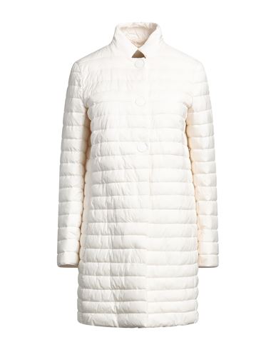 Herno Woman Puffer Ivory Size 6 Polyamide, Polyurethane Coated In White