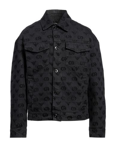 Emporio Armani Man Denim Outerwear Black Size 44 Cotton, Acrylic