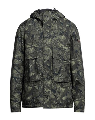 Shop Napapijri Man Jacket Military Green Size L Polyester