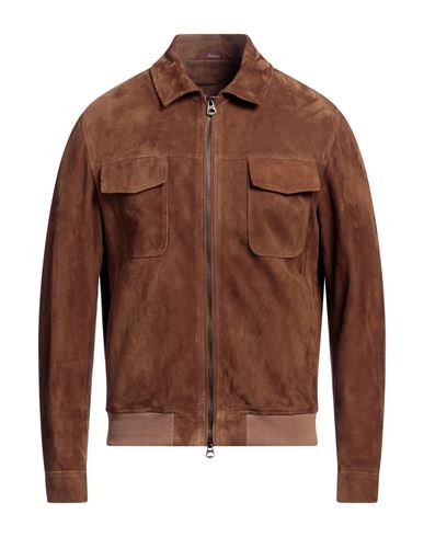 Shop Stewart Man Jacket Brown Size S Leather