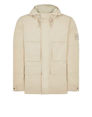 9,660円stone island シャツジャケット　ゴーストピース　ベージュ　ホワイト
