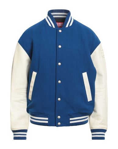 Shop Diesel Man Jacket Blue Size 46 Wool, Nylon, Leather