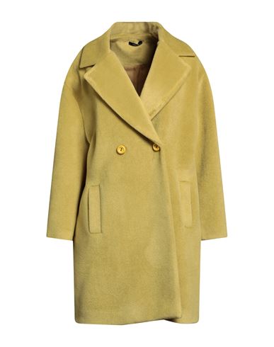 Shop Hanita Woman Coat Mustard Size M Polyester, Viscose, Nylon, Elastane In Yellow