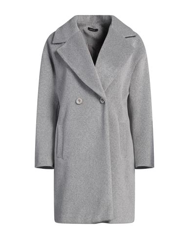 Hanita Woman Coat Grey Size M Polyester, Viscose, Nylon, Elastane In Grey