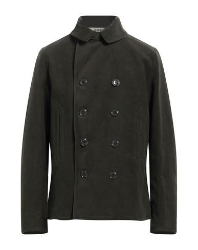 Shop Aspesi Man Coat Dark Green Size L Cotton