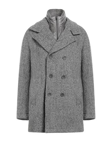 Herno Man Coat Grey Size 40 Virgin Wool In Gray