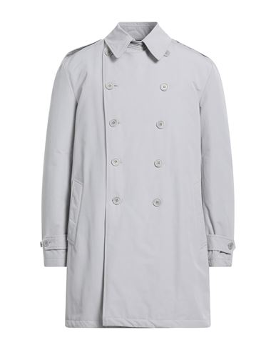 Shop Aspesi Man Overcoat & Trench Coat Light Grey Size L Cotton, Polyester