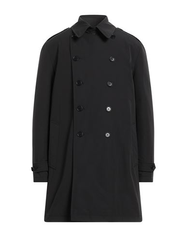 Shop Aspesi Man Overcoat & Trench Coat Black Size Xl Cotton, Polyester